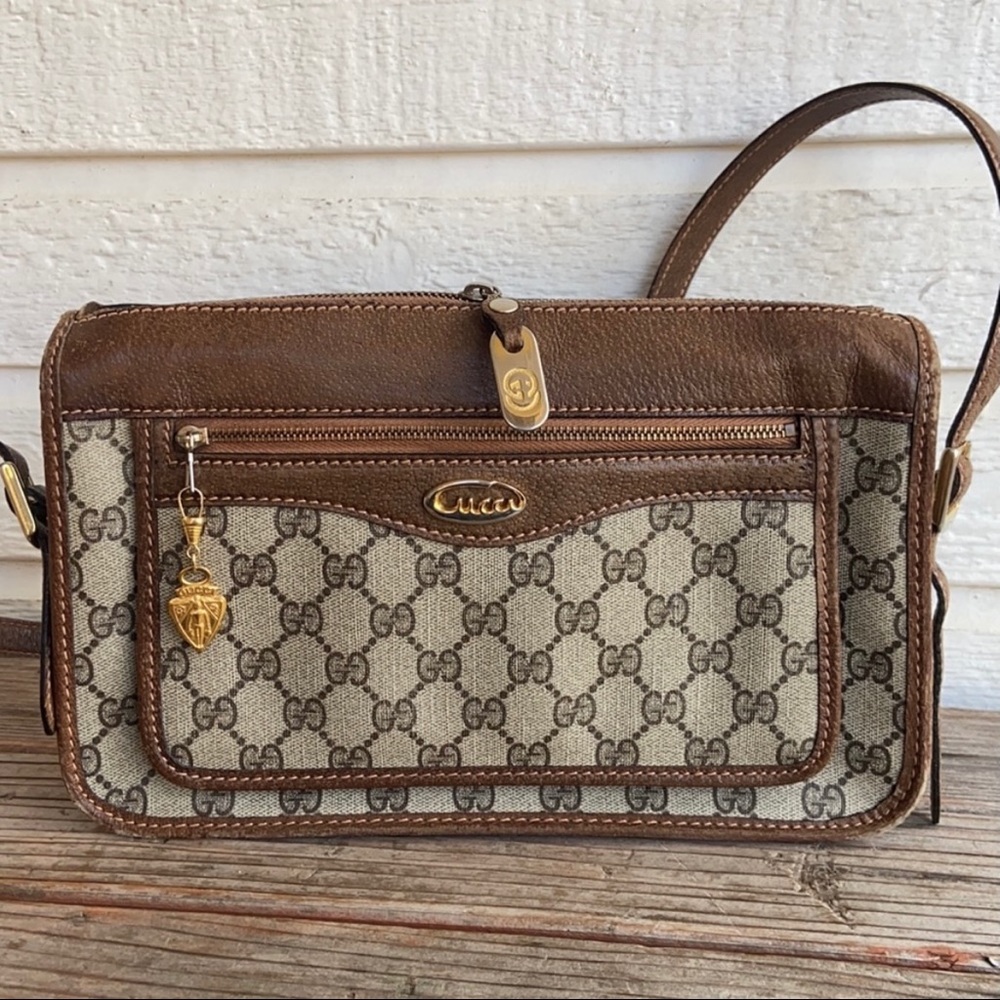 GUCCI vintage Monogram GG Web Ophidia Shelby Crossbody